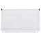 JAM Paper 6" x 9.5" Clear Plastic Zip Closure 3-Hole Punch Envelopes, 12ct.